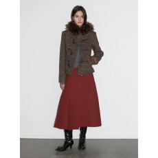 批发*斜纹羊毛可拆毛领<b class='q'>修身</b>显瘦毛呢外套女短款收腰呢子秋冬