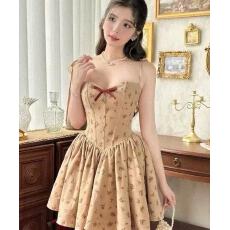 批发纯欲蝴蝶结吊带<b class='q'>短裙</b>