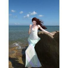 批发亮片蕾丝挂脖吊带半裙