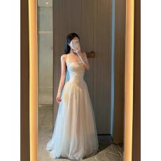 批发多穿法蕾丝飘带公主纱<b class='q'>裙</b>夏季<b class='q'>礼服</b>白色显瘦网红同款