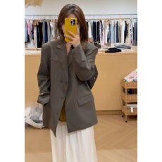 批发时尚高级感灰咖色独特漂亮小<b class='q'>西装</b>外套女春秋轻薄时尚简约气质上衣
