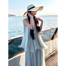 批发早春上衣2026新款<b class='q'>无袖</b>背心女夏外穿直筒a字半身裙套装