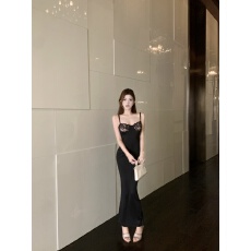 批发实拍~<b class='q'>性感</b>蕾丝拼接辣妹礼服长裙<b class='q'>夜店</b>包臀连衣裙女