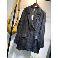 批发条纹<b class='q'>气质</b><b class='q'>气质</b>西装休闲西装纽扣开衫<b class='q'>外套</b>宽松显瘦上班族显瘦