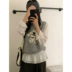 批发时尚百搭针织毛衣马甲背心女秋冬2025新款内搭外穿上衣潮