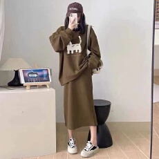 批发套装裙女显高显瘦休闲时尚运动风两件套年轻甜美黑色半身裙套