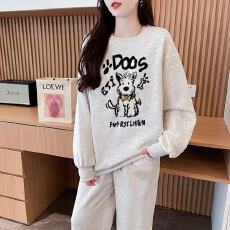 批发可爱百搭薄款运动套装女<b class='q'>秋</b>季新款韩版休闲宽松网红长袖长裤两件套