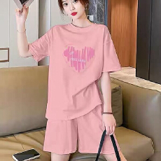 批发夏季清新学院风休闲运动套<b class='q'>装</b>女宽松时尚减龄显瘦短袖韩国