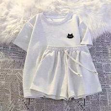 批发2026夏<b class='q'>新款</b>爆款宽松<b class='q'>运动服</b>套装女休闲学生小个子短袖短裤两件套