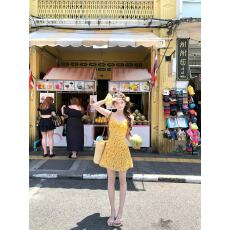 批发Acaine蓝莓花野Ⅱ 纯欲蕾丝度假碎花短裙