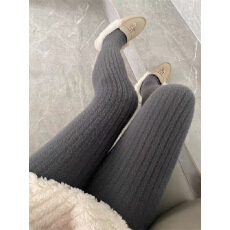 批发软糯水貂绒针织<b class='q'>打底裤</b>女秋冬外穿加绒加厚保暖秋裤紧身弹力小脚裤