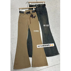 批发2025时尚小众秋冬复古加绒微喇叭<b class='q'>牛仔裤</b>百搭修身显瘦<b class='q'>休闲</b>裤长裤