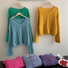 批发温柔风气质甜美<b class='q'>马海毛</b>针织<b class='q'>开衫</b>女装2025秋冬新款时尚漂亮软糯上衣