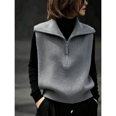 批发2026新款女装韩系氛围感穿搭针织衫超好看慵懒风显瘦百搭马甲上衣