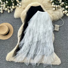 批发实拍仙女甜美温柔多层网纱蛋糕裙女高腰显瘦蓬蓬<b class='q'>半身裙</b>A字裙秋季
