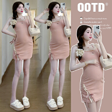 批发实拍  孕妇装2025新款连衣裙重工刺绣时尚<b class='q'>夏</b>季显瘦小个子裙子