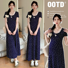 批发实拍  孕妇装<b class='q'>夏</b>连衣裙2025新款宽松蕾丝拼接碎花裙<b class='q'>夏</b>季孕妇裙