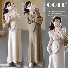 批发<b class='q'>实拍</b> 现 <b class='q'>孕妇装</b>温柔风针织套装秋冬新款设计感上衣半身裙两件套