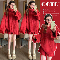 批发现现 <b class='q'>孕妇装</b>重工蝴蝶结毛衣套装2025<b class='q'>新款</b>冬季针织半身裙两件套