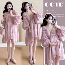 批发实拍現货~孕妇装2026春夏新款穿搭连衣裙夏装潮妈高级感<b class='q'>套装</b>裙子