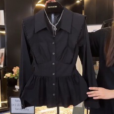批发韩系女装<b class='q'>长袖</b><b class='q'>衬衫</b>女2025秋季新款设计感法式上衣时尚百搭气质<b class='q'>衬衣</b>