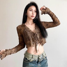 批发废土风冰丝防晒开衫女薄款秋季配<b class='q'>吊带</b>裙外搭坎肩轻薄纱罩衫上衣