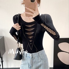 批发潮牌设计师百搭镂空<b class='q'>连体</b><b class='q'>衣</b>欧美辣妹显瘦修身美体<b class='q'>塑</b><b class='q'>身</b>