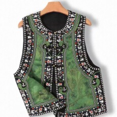 批发2026新款春<b class='q'>秋</b>国风马甲新中式圆领印花气质女百搭坎肩马夹外套