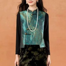 批发大码简约复古工装棕色舒适松弛无袖马甲女春<b class='q'>秋</b>叠穿百搭马甲小个子