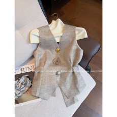 批发法式背心2026马甲西装夏季新款别致无袖上衣气质百搭背心马甲