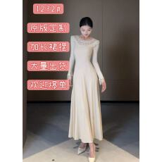 批发春日部【优雅长诗】秋冬新款温柔风修身显瘦气质蕾丝<b class='q'>连衣裙</b>01296