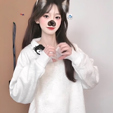 批发【加绒 纯棉复合】日系学院风<b class='q'>卫衣</b>女早春慵懒感加绒长袖外套