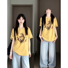 批发原版面料 无胶感数码直喷现货【32支精梳纯棉紧密】猫咪短袖<b class='q'>T</b><b class='q'>恤</b>