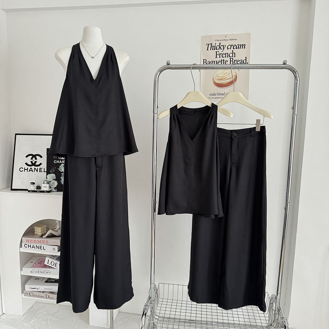 skk store 블랙 표준 검은 백조 세트 그룹 일본 가져 오기 미쓰비시 세 아세트산 조끼 작은 셔츠 캐주얼 바지