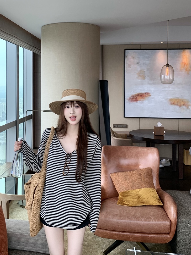 실사 정가 한국 스타일 캐주얼 루즈핏 다용도 여름 자외선 차단 티셔츠