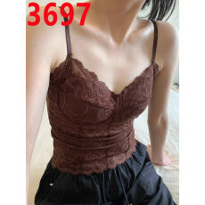 批发美拉德咖色磨毛打底吊带背心女带胸垫鱼骨胸衣抹胸内衣保暖背心