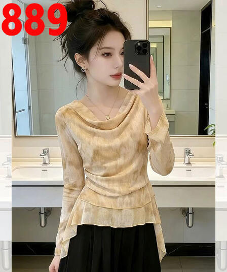 디자인 센스 클래식 다용도 섹션 패션 절묘한 흔들다 칼라 헤일로 염색 긴팔 자외선 차단 복 여성 슬림해 보이는 품격 작은 대중 맨위