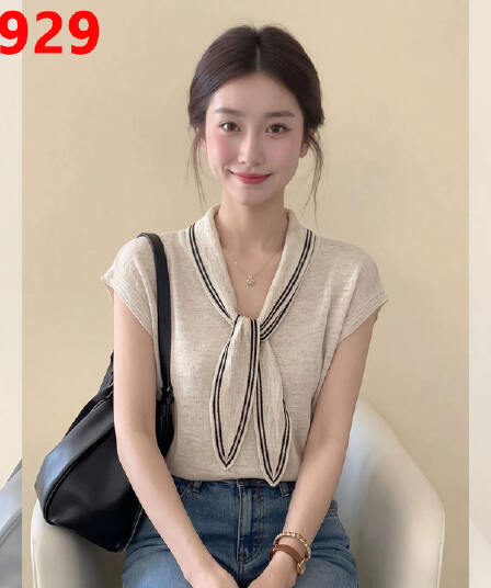 오래된 돈 바람 배색 숄 반팔 티셔츠 여성 의류 2026 여름 새로운 고유 한 슈퍼 잘 생긴 품격 슬림해 보이는 맨위
