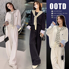 批发新品#<b class='q'>孕妇</b><b class='q'>春装</b>套装2026新款高级休闲刺绣<b class='q'>上衣</b>+阔腿裤两件套送披肩