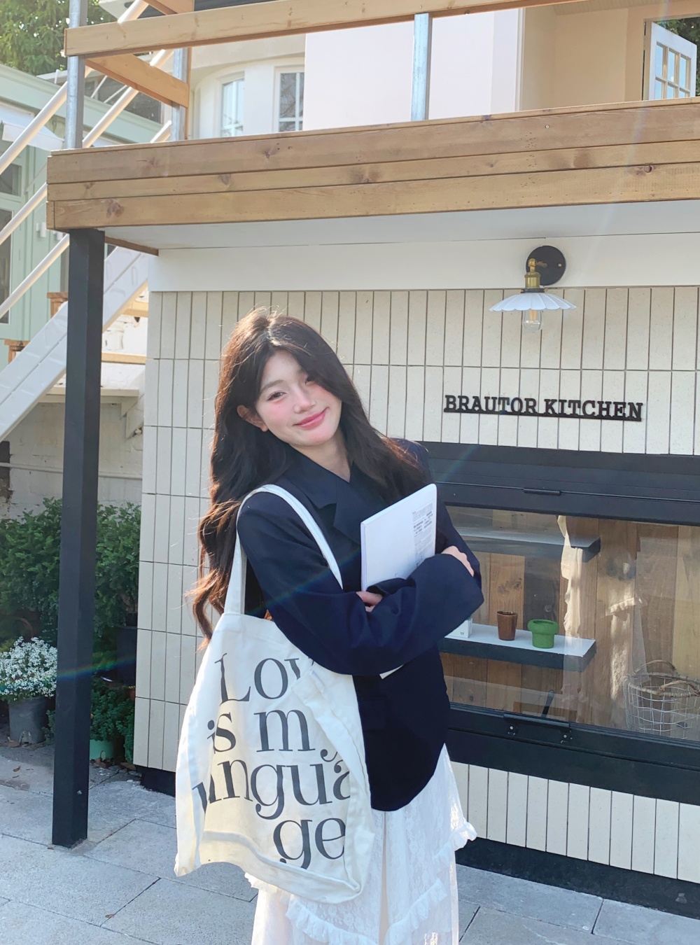 실사 봄 불규칙 디자인 센스 한국 스타일 다용도 해군 정장 긴팔 맨위 여성 코트