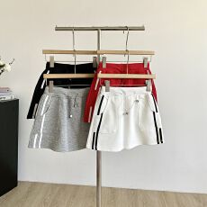 批发936# 实价-官图 纯棉华棉 夏新款宽松休闲显瘦A字百搭抽绳短裙女