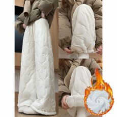 批发官图不减价 复合羊羔绒 新款东北特厚保暖加绒防寒毛绒阔腿裤