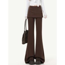 批发官图不减价 空气层 小众别致屁帘裤子<b class='q'>女</b>新款高腰喇叭裤拖地<b class='q'>阔腿裤</b>