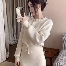 批发芝士定制◆美丽冻人小香风秋<b class='q'>冬</b>套装秋<b class='q'>冬</b>2025新款毛衣半裙两件套女