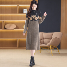 批发实拍高端新时尚轻奢高级感文艺范复古长袖<b class='q'>格子</b>裙女显瘦气质<b class='q'>连衣裙</b>