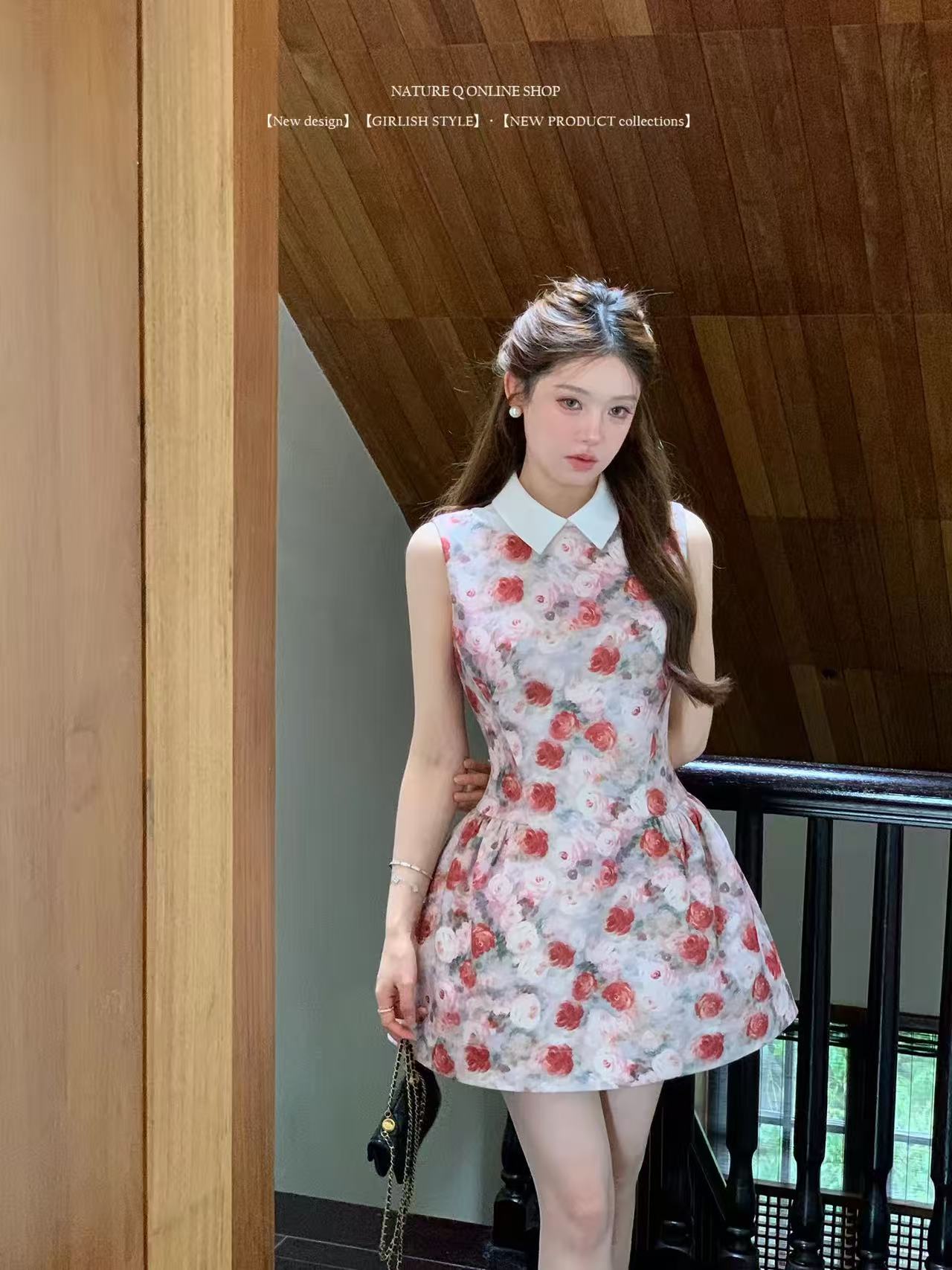 양 작은 볼륨 3 3 10 00 켜기 새로운 시작 중 즐기십시오 85 접기 유화 소녀 천 금빛 바람 민소매 드레스