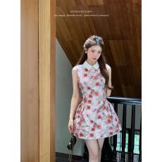 批发杨小卷 3/3 10:00 上新首发享85折油画少女千金风无袖<b class='q'>连衣裙</b>