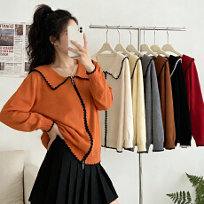 批发实拍大码女装2026春装新款宽松设计感针织衫上衣胖mm毛衣打底衫