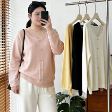 批发实拍大码女装胖mm2026春装新款<b class='q'>宽松</b>显瘦设计感长袖羊毛<b class='q'>针织衫</b>上衣