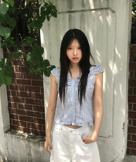 부드러운 스트라이프 목이버섯 레이스 몸매 가꾸기 셔츠